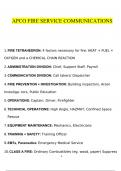 APCO FIRE SERVICE COMMUNICATIONS  questions and answers Latest 2023 - 2024 100% correct answers