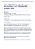 Ch 8_NEW! Mini Sim_New Product Development 2023 Questions and Answers 2023