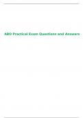 ABO Practical Exam Questions and Answers