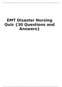 EMT Disaster Nursing Quiz {30 Questions and Answers}