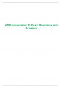 ABO Lensometer 13 Exam Questions and Answers