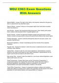 WGU C963 Exam Questions With Answers