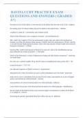  DAVITA CCHT PRACTICE EXAM QUESTIONS AND ANSWERS ( GRADED A+)