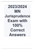 MN Jurisprudence Exam 2023/2024  with 100%  Correct Answers