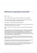 MN Dental Jurisprudence Exam Questions & Answers 2023 ( A+ GRADED 100% VERIFIED)