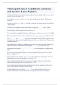 Mississippi Class D Regulations Questions and Answers Latest Updates  All lights and reflectors must be clean and in working order and must be visible _______ feet to the rear of your truck/trailer - 500  You must have a __________ or __________ device fo