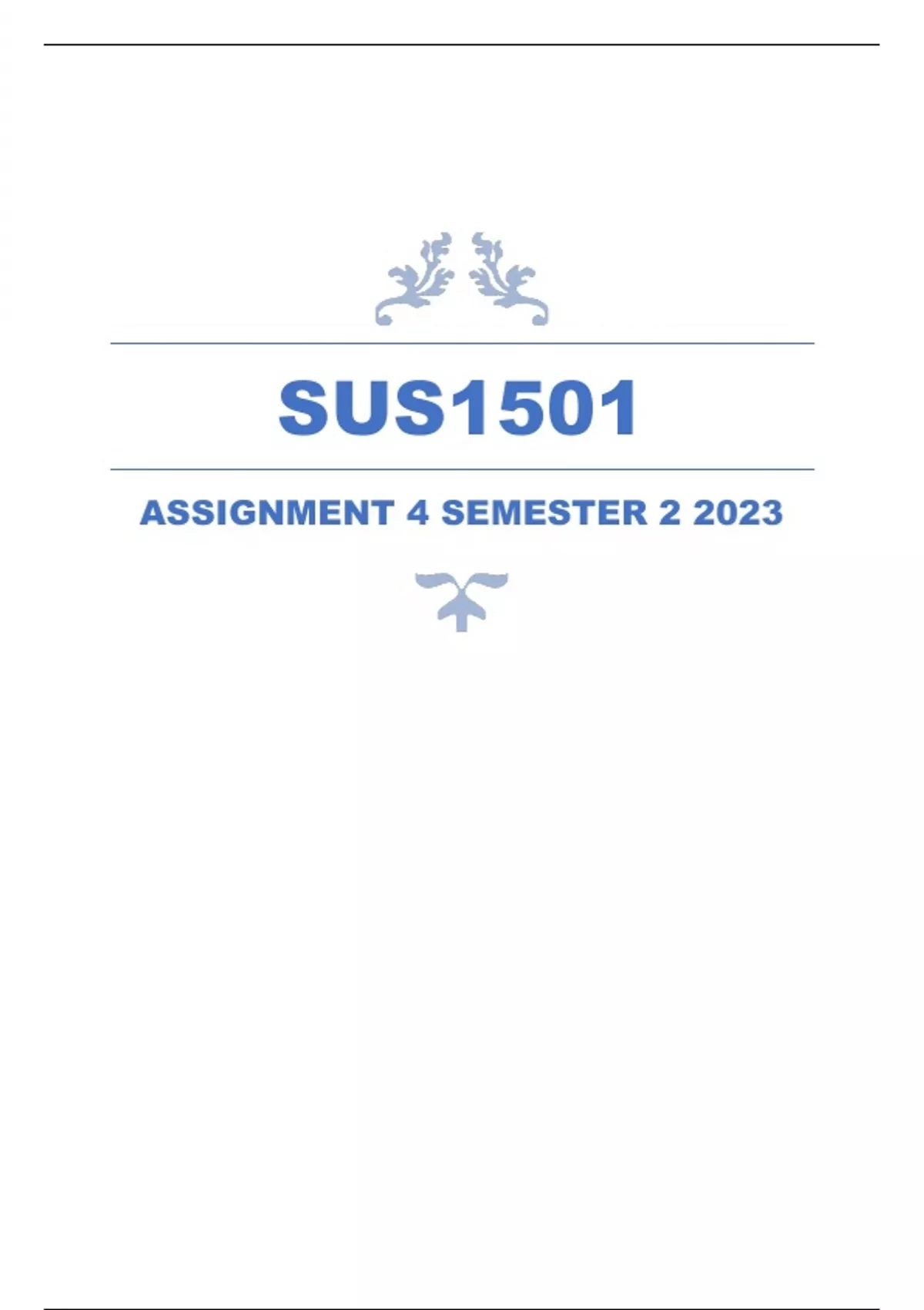 sus1501 assignment 4 2023