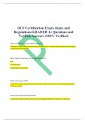 DCF Certification Exam- Rules and Regulations(GRADED A) Questions and  Verified Answers (100% Verified)