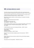 MN Jurisprudence exam Questions & Answers 2023 ( A+ GRADED 100% VERIFIED)