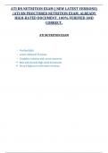 ATI RN NUTRITION EXAM ( NEW LATEST VERSIONS) /ATI RN PROCTORED NUTRITION EXAM, ALREADY  HIGH-RATED DOCUMENT, 100% VERIFIED AND  CORRECT.