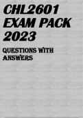 CHL2601 EXAM PACK 2023