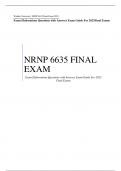 Walden University, NRNP 6635 Final Exam 2023 Exam Elaborations Questions with Answers Exam Guide For 2023Final Exams Latest Verified Review 2023 Practice Questions and Answers for Exam Preparation, 100% Correct with Explanations, Highly Recommended, Downl