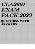 CLA2601 EXAM PACK 2023