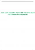 Xcel Laws and Rules Pertinent to Insurance Exam {50 Questions and Answers}