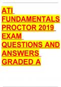 ATI FUNDAMENTALS PROCTOR | 70 QUESTIONS AND ANSWERS/2019 