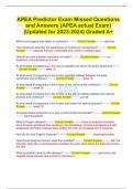 APEA PREDICTOR EXAM 2023