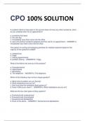 CPO Practice Exam 100% SOLUTION 2023//2024