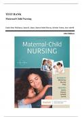 Test Bank - Maternal Child Nursing, 4th, 5th, and 6th Edition by McKinney | All Chapters