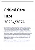 2023 CRITICAL CARE & HIGH ACUITY EXAM RN HESI VERSION 1 (V1 with BonusV3 20 extra questions) Test Bank Study Guide EXAM: NEXT-GENERATION FORMAT ALL 55 QUESTIONS & ANSWERS (ALL ANSWERS ARE 100% CORRECT) Guaranteed A++