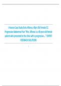 i-Human Case Study Evita Alfonso, 48yrs Old Female CC: Progressive Abdominal Pain “Mrs. Alfonso is a 48-year-old female patient who presented to the clinic with a progressive….” EXPERT FEEDBACK SOLUTIONS