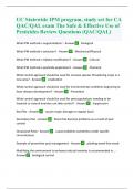 UC Statewide IPM program, study set for CA QAC/QAL exam The Safe & Effective Use of Pesticides Review Questions (QAC/QAL)