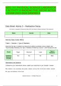 NSCI 101 PHYSICAL SCIENCE LABORATORY ACTIVITY 5 RADIOACTIVE DECAY ACTUAL EXAM