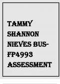Tammy Shannon Nieves BUS-FP4993 Assessment 2 Capella University.