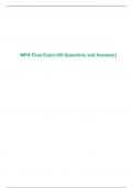 MPH Final Exam {45 Questions and Answers}