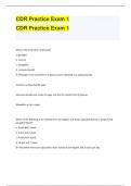 CDR Practice Exam 1