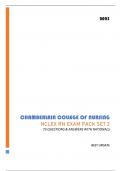 CHAMBERLAIN COLLEGE OF NURSING (NCLEX RN) EXAM PACK SET 2 - 75 QUESTIONS & ANSWERS WITH EXPLAINED OPTIONS (GRADED A+) LATEST 2023