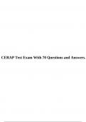 CERAP Test Exam With 70 Questions and Answers.