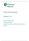 Pearson Edexcel GCE In Physics (9PH0) Paper 3 General and Practical Principles in Physics