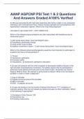 AANP AGPCNP PSI Test 1 & 2 Questions And Answers Graded A100% Verified 2023