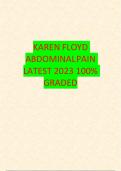 KAREN FLOYD ABDOMINAL PAIN LATEST 2023 100% GRADED A 