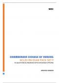 CHAMBERLAIN COLLEGE OF NURSING | NCLEX RN EXAM PACK SET 9 | 75 QUESTIONS & ANSWERS WITH EXPLAINED OPTIONS (GRADED A+) | LATEST 2023