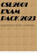 CSL2601 EXAM PACK 2023