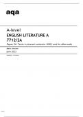 Aqa A level English Literature A 7712/2A Mark Scheme June2023.