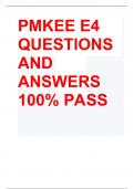 PMKEE E4 QUESTIONS AND ANSWERS 100% PASS 