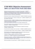 C100 WGU Objective Assessment  100% GUARANTEE PASS 2023/2024 