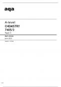 Aqa Chemistry A level 7405/3 Mark Scheme June2023