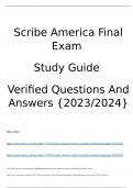 Scribe America Final ExamStudy GuideVerified Questions AndAnswers {20232024