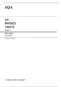 AQA AS PHYSICS 7407/2 Paper 2 JUNE 2023 MARK SCHEME