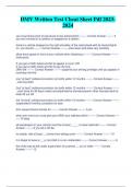 DMV Written Test Cheat Sheet Pdf 2023- 2024