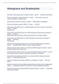 Histograms and Scatterplots Questions with correct Answers