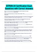 EXTRON AV Certification Exam Questions with Correct Answers