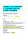 NR 661-Cardiovascular Exam Questions and Correct Answers 