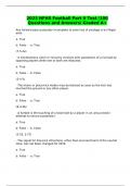 2023 NFHS Football Part II Test /100 Questions and Answers/ Graded A+