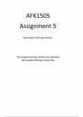 Assessment 5 Answers AFK1505