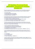 ATI Nutrition Proctored Exam (2023/2024) | Questions & Answers (Graded A+)