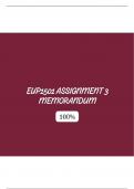 EUP SEMESTER 1 ASSESMENT 3 MEMORANDUM 